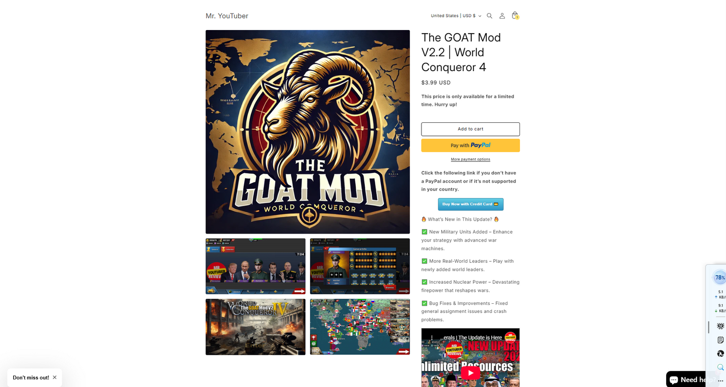 Buy Once, Get All Mods